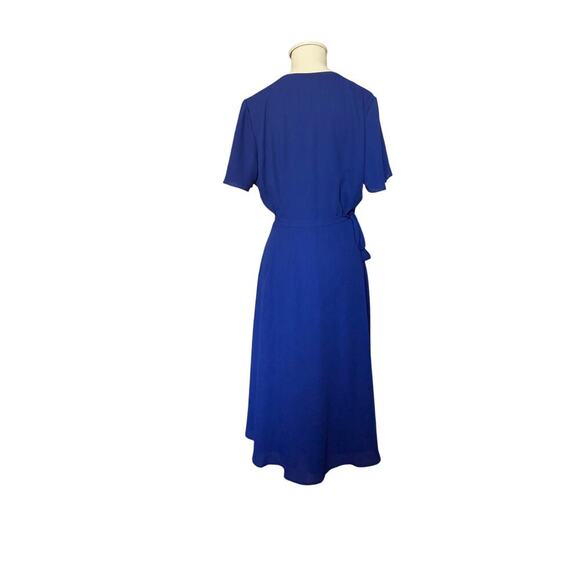 Lulus Rise to the Occasion Royal Blue Wrap Dress Midi Size M - Picture 5 of 9